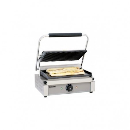 Grill panini plaques rainurée - lisse