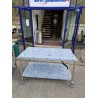 Table inox 140 cm réglable en hauteur par manivelle