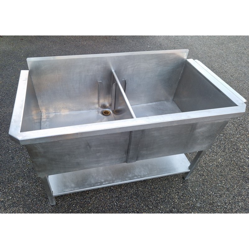 Plonge inox 2 bacs