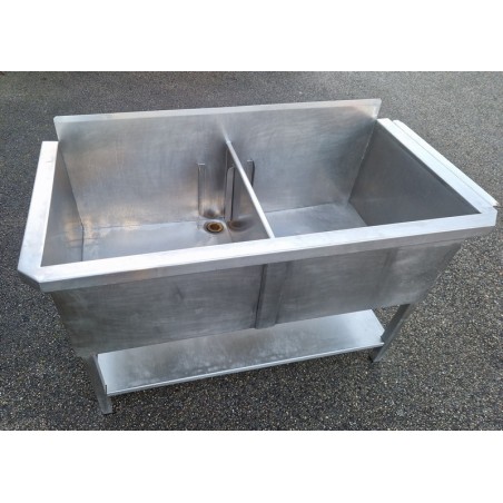 Plonge inox 2 bacs