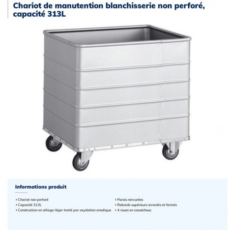 Chariot de manutention blanchisserie 313L