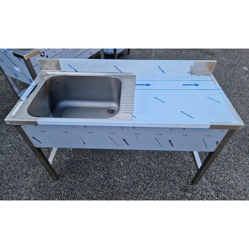 Plonge inox 1 bac 1 égouttoir