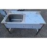 Plonge inox 1 bac 1 égouttoir