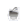 Vitrine réfrigérée multi service, 2m