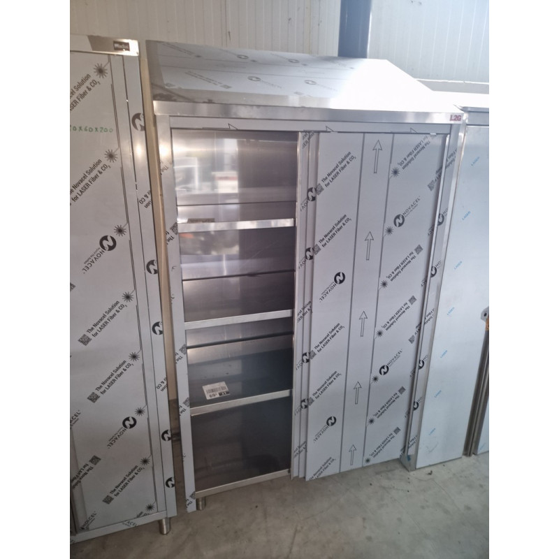 Placard inox 120cm portes coulissantes