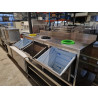 Meuble poubelles de tri inox 3 compartiments