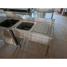 Plonge inox 1 bac 1 égouttoir