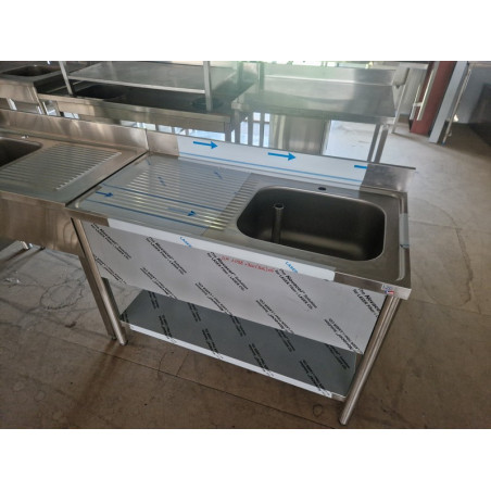 Plonge inox 1 bac 1 égouttoir