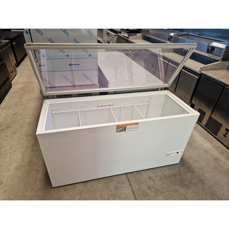 Congélateur bahut vitré