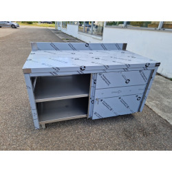 Meuble bas inox 1m40