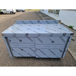 Meuble bas inox 1m40