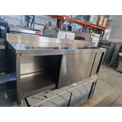 Meuble bas inox 2m