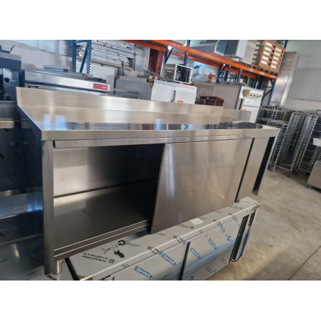 Meuble bas inox 2m