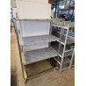 Etagère inox sur roulettes 3 niveaux