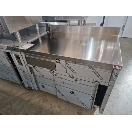 Meuble bas inox 1m avec tiroirs