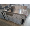 Meuble bas inox 1m avec tiroirs