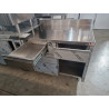 Meuble bas inox 1m avec tiroirs