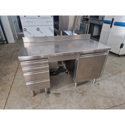 Meuble bas inox 1m50 avec...