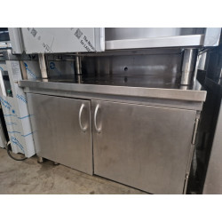 Meuble support bas inox 1m hauteur 70cm