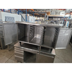 Meuble bas inox 3 portes intérieur pâtissier 40*60