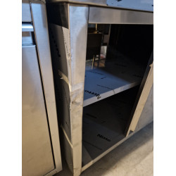 Meuble bas inox traversant 2m