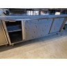 Meuble bas inox traversant 2m